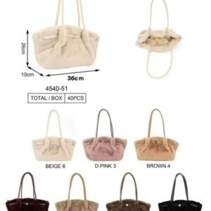 Sac tote long en fausse fourrure douce pour l’hiver 4540-51
