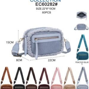 Sac bandoulière velours côtelé EC60282